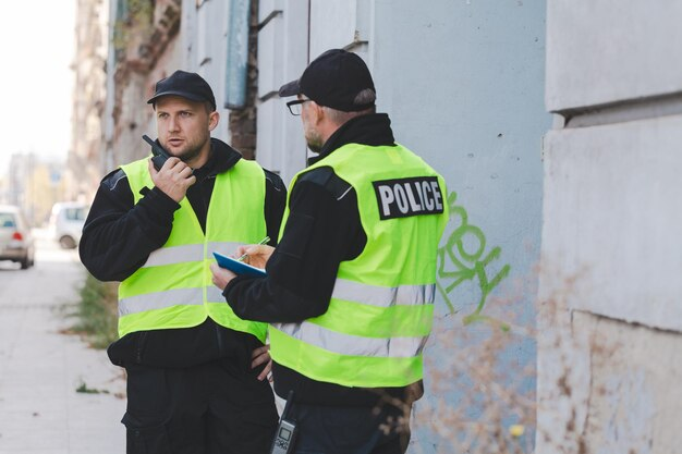 An image capturing two dedicated police officers on duty.