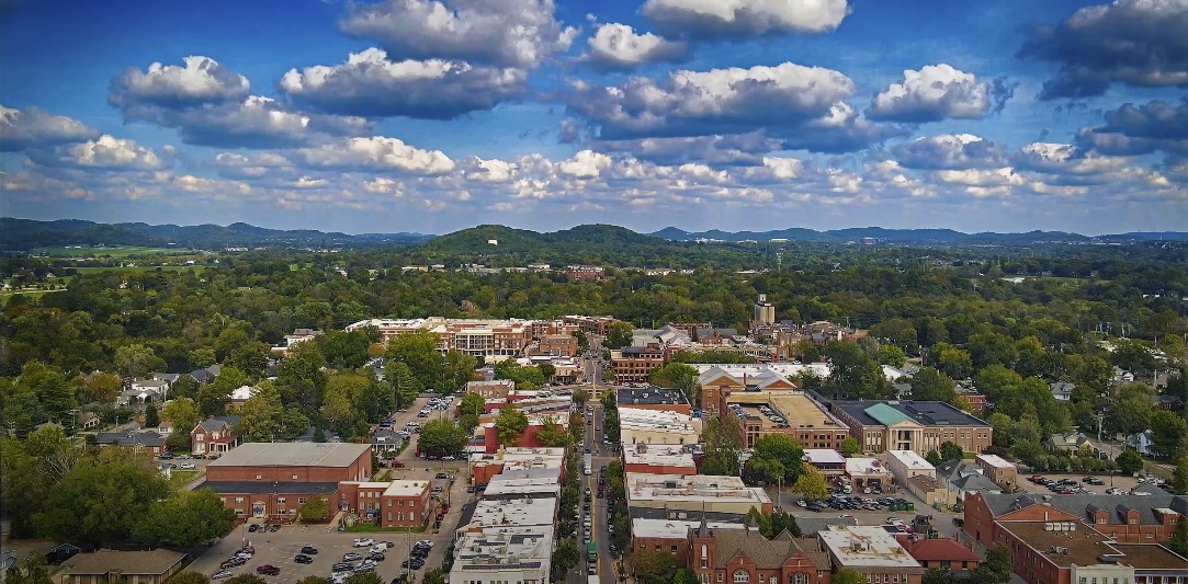Aerial View of Franklin's Scenic Beauty