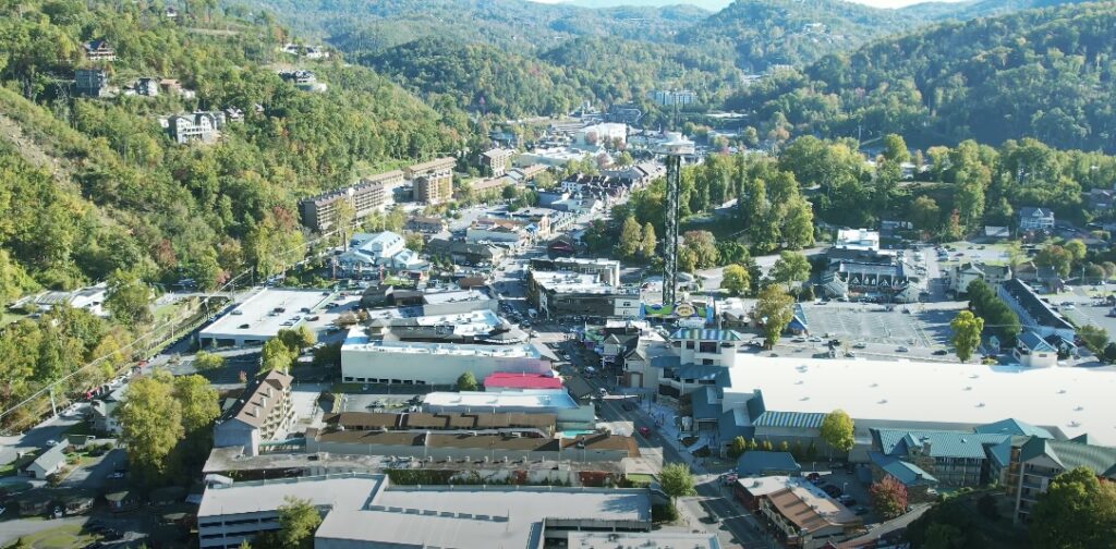 Aerial View of Gatlinburg's Scenic Beauty